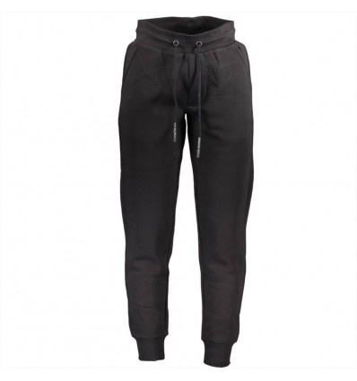 Pantaloni lungo in caldo cotone felpato nero