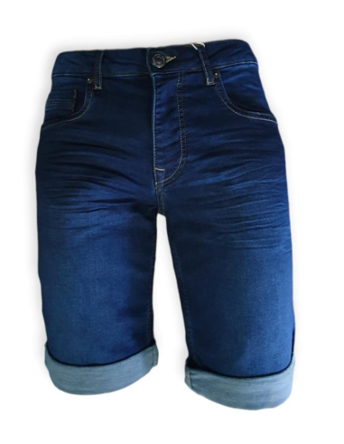 Jeans bermuda denim uomo color blu scuro