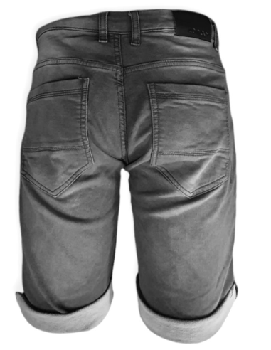 Jeans bermuda uomo color grigio 5 tasche. 2