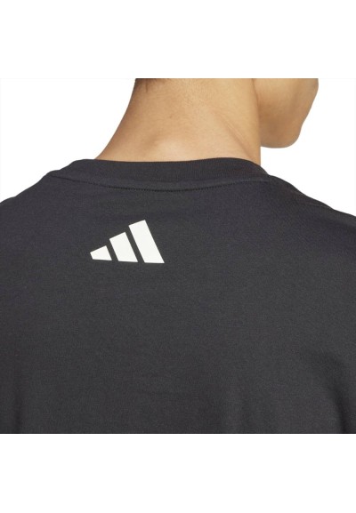 adidas M T CE LOGO T, T-Shirt nera stampa davanti  - Vendita online | 