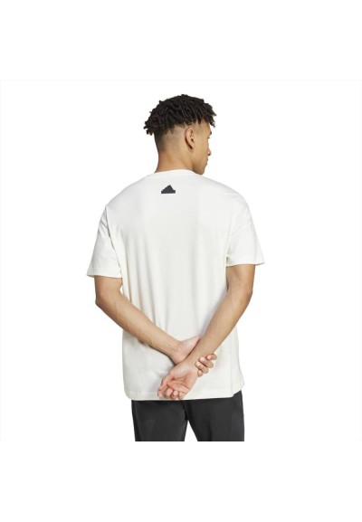 T-Shirt bianca uomo con stampa davanti - modello m ce topo t di adidas