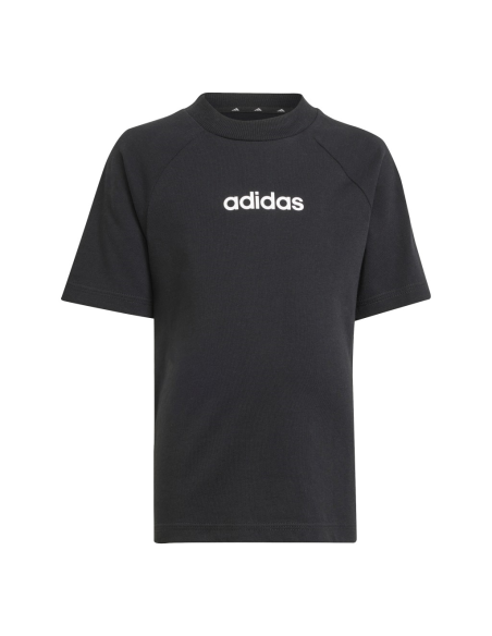 T-Shirt adidas lk lin tee 160, unisex bambini nera.  - Vendita Moda sp