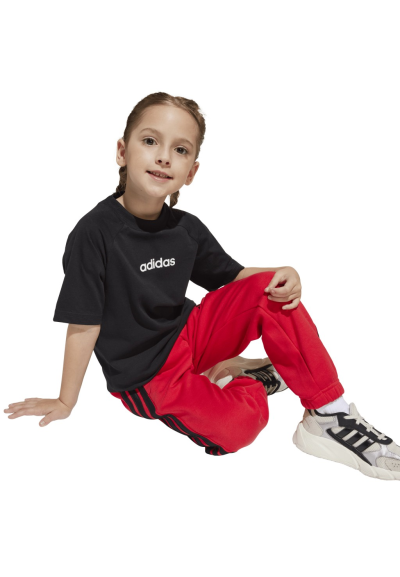 T-Shirt adidas lk lin tee 160, unisex bambini nera.  - Vendita Moda sp