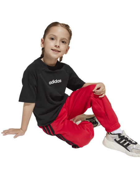 T-Shirt adidas lk lin tee 160, unisex bambini nera.  - Vendita Moda sp