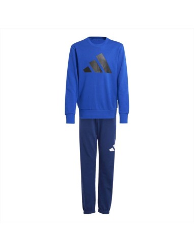 Tuta Junior blu adidas J BL FT JOG 240 - Completo Felpa e Jogger Sport