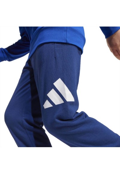 Tuta Junior blu adidas J BL FT JOG 240 - Completo Felpa e Jogger Sport