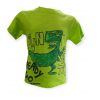 T-Shirt verde bimbo con stampa dinosauro