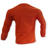 T-Shirt arancione bimbo maniche lunghe con stampa davanti
