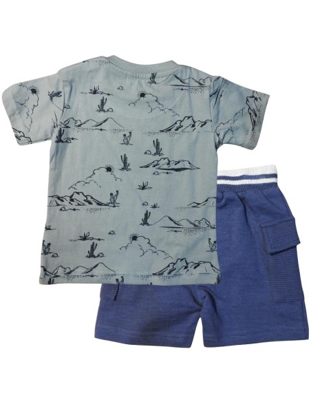 Completi babybol, bambino t-shirt sabbia+ pantalone corto blu.*  - Ven