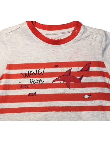 Completo losan, bambino stampa squalo grigio-rosso*.  - Vendita Moda s 2