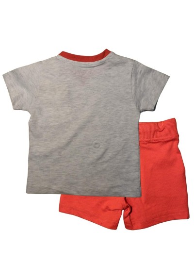 Completo losan, bambino stampa squalo grigio-rosso*.  - Vendita Moda s