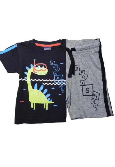 Completini Be Board, bambino t-shirt+pant. blu grigio*.  - Vendita Mod