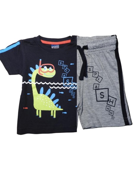 Completini Be Board, bambino t-shirt+pant. blu grigio*.  - Vendita Mod