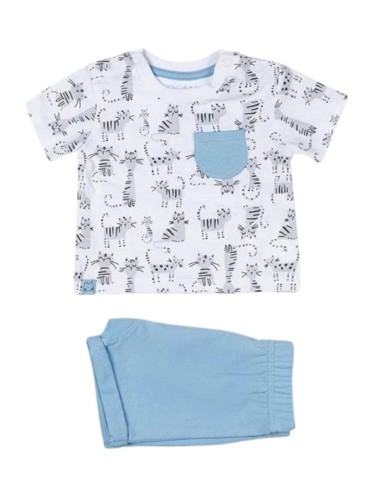 Completo losan, bambinoT-shirt e Pantaloncino fantasia gatto.*  - Vend