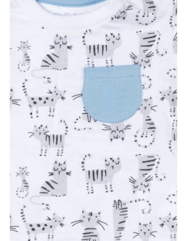 Completo losan, bambinoT-shirt e Pantaloncino fantasia gatto.*  - Vend 2