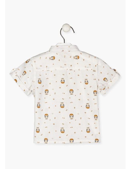 Camicia lino stampa zebra*  - Vendita Moda sportiva