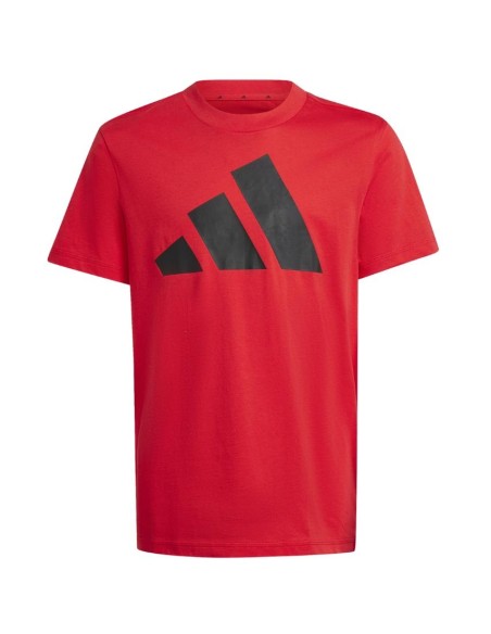 T-Shirt adidas, unisex con logo rossa.  - Vendita Moda sportiva