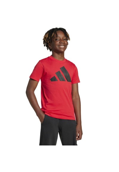 T-Shirt adidas, unisex con logo rossa.  - Vendita Moda sportiva