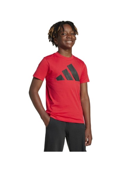 T-Shirt adidas, unisex con logo rossa.  - Vendita Moda sportiva