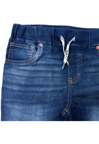 Bermuda Levi's skinny in jeans blu fantasia per ragazzi – Stile modern