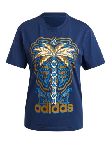 T-Shirt adidas Farm GFX Tee, donna color blu  - Vendita Moda sportiva