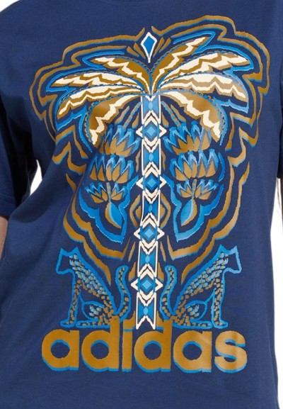 T-Shirt adidas Farm GFX Tee, donna color blu  - Vendita Moda sportiva