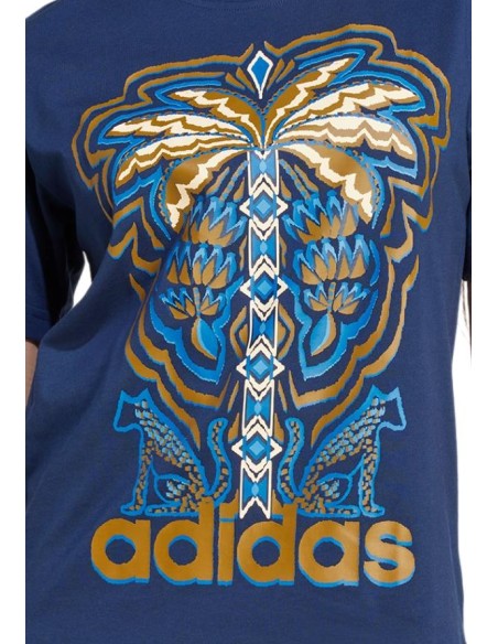 T-Shirt adidas Farm GFX Tee, donna color blu  - Vendita Moda sportiva