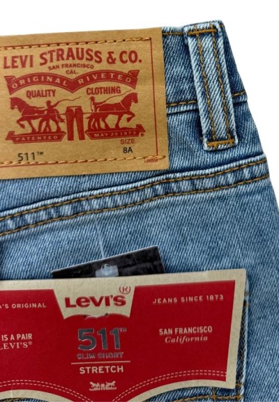 Pantaloncini Levi’s 511 ragazzo in Denim Chiaro – Casual Estivo alla M