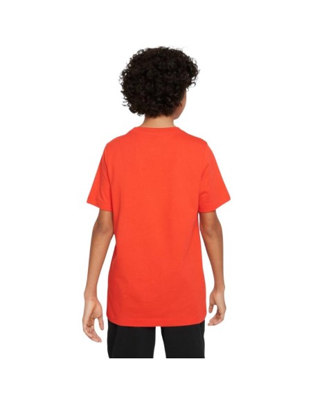 Maglietta air nike Rossa Unisex da ragazzo in fresco Cotone, stile Urb