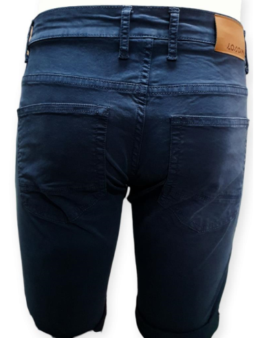 Bermuda uomo tinta unita blu 2