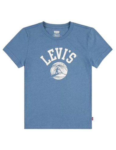 T-shirt azzurra Levi’s da ragazzo con stampa surf – stile casual estat