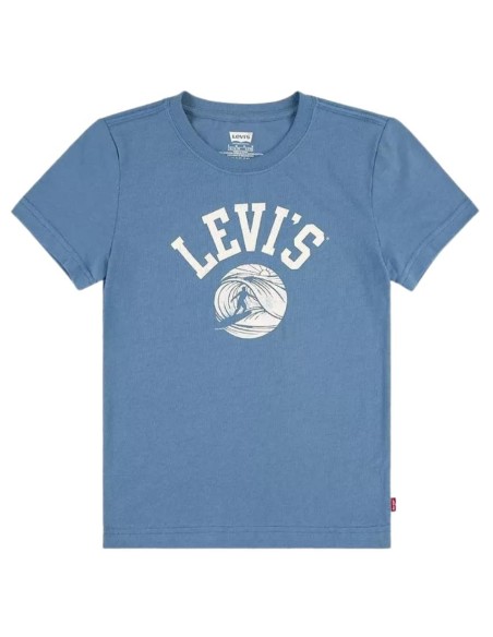 T-shirt azzurra Levi’s da ragazzo con stampa surf – stile casual estat