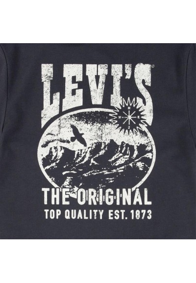 T-shirt nera Levi's da ragazzo – Stile minimal per un look deciso  - V