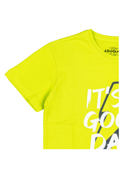 T-Shirt verde losan, bambinocon stampa  - Vendita Moda sportiva