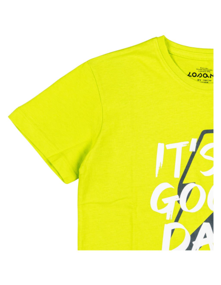 T-Shirt verde losan, bambinocon stampa  - Vendita Moda sportiva