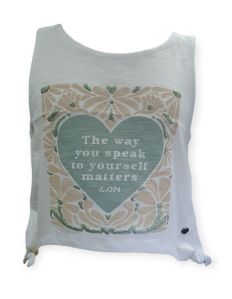 Canotta ragazza bianca.  - Vendita Moda sportiva