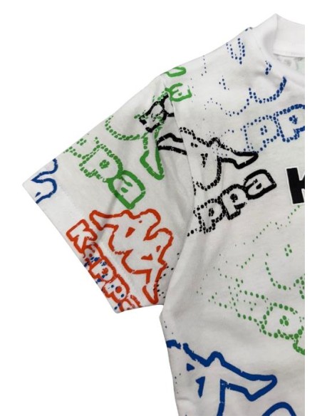 T-Shirt kappa bambini bianca  - Vendita Moda sportiva