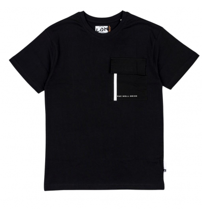 T-Shirt nera da ragazzo con taschino