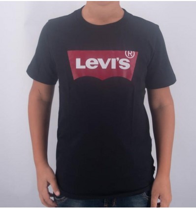 T-shirt nera manica corta con logo LEVI'S
