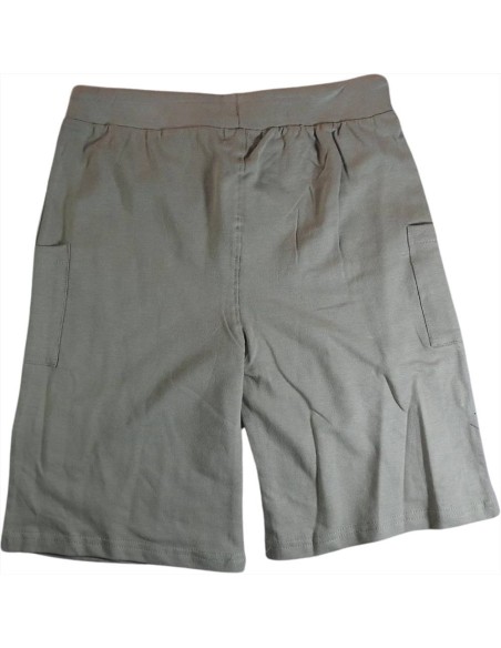 Set Bambino Avventura: T-shirt Bianca Stampata E Pantaloncino Verde Ol
