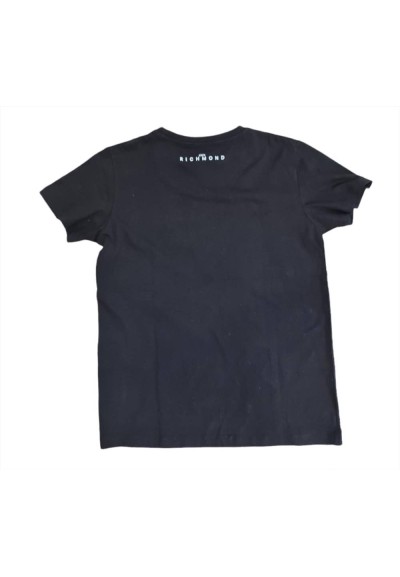 John Richmond Maglietta Bambini Nera con Fata Glitterata in Paillettes