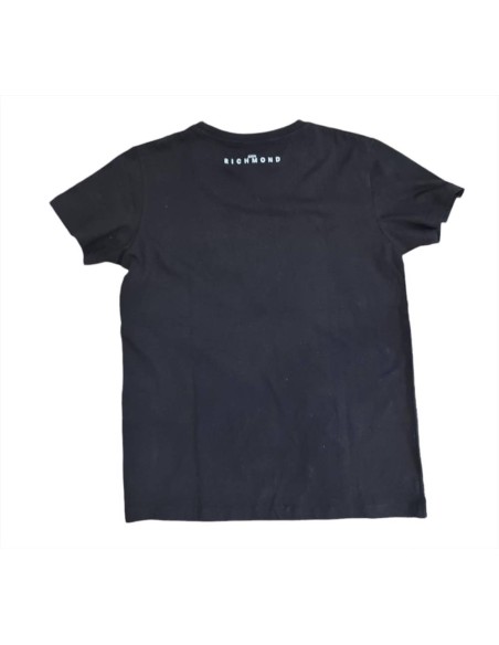 John Richmond Maglietta Bambini Nera con Fata Glitterata in Paillettes