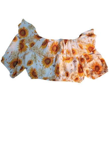 T-Shirt corta ragazza girasole  - Vendita Moda sportiva