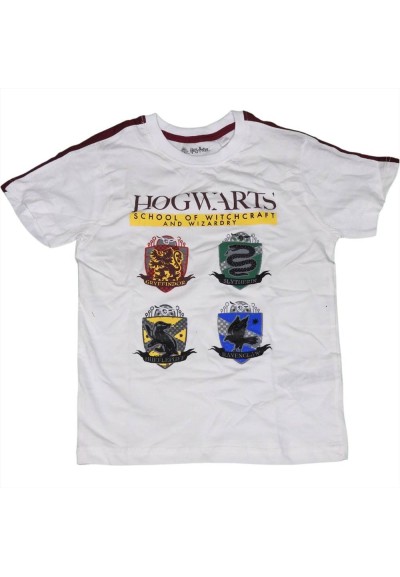 Completo Magico Bambino Hogwarts: T-Shirt Bianca 'Hogwarts' e Pantalon