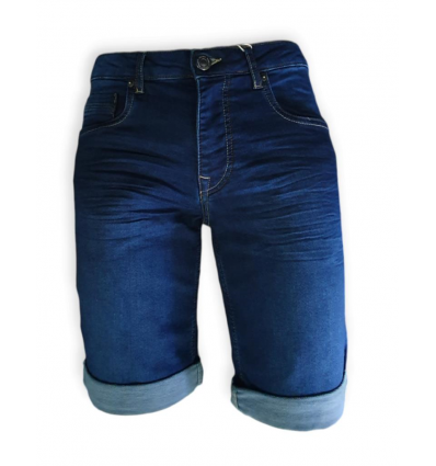 Jeans bermuda denim uomo color blu scuro