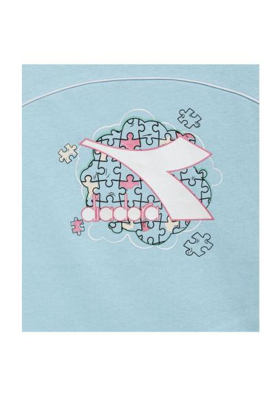 T-Shirt Diadora ss puzzles celeste  - Vendita Moda sportiva