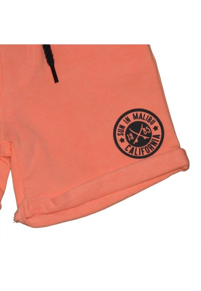 Pantaloncini Estivi Bambino in Cotone Corallo  - Vendita Moda sportiva