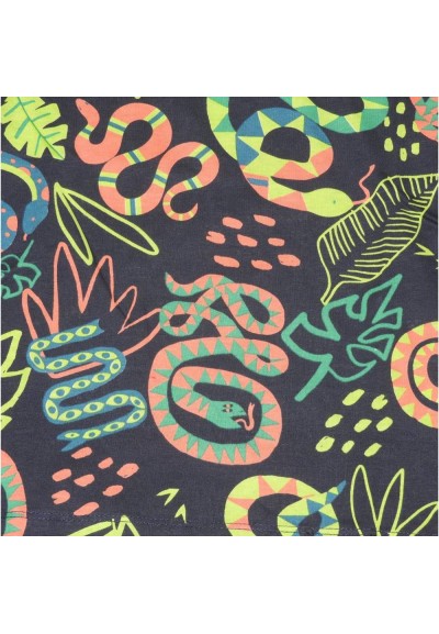 T-Shirt bambino in cotone, Losan con fantasia serpenti  - Vendita Moda