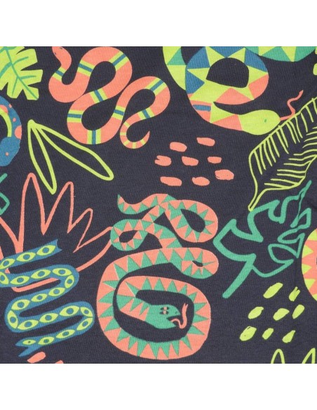 T-Shirt bambino in cotone, Losan con fantasia serpenti  - Vendita Moda