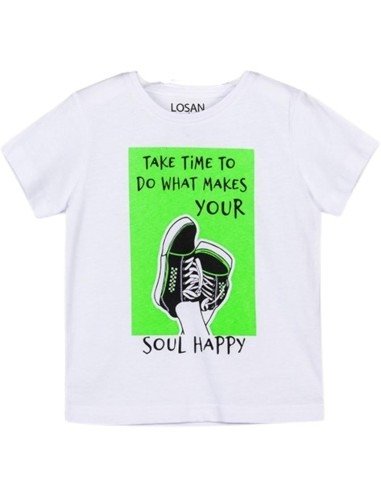 Maglietta bambino Losan cotone estivo con messaggio positivo  - Vendit